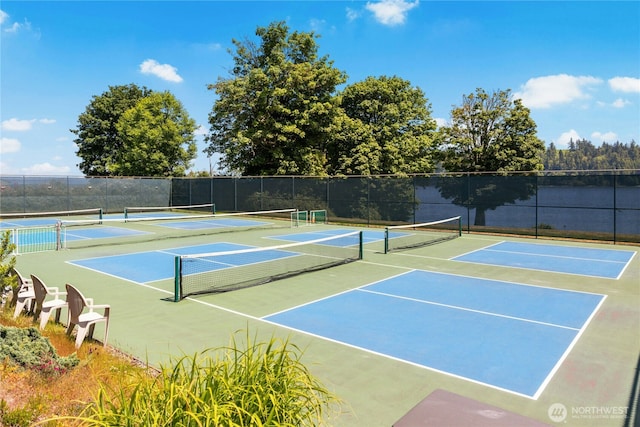 32 Heron Rd, Port Ludlow, WA 98365 - view of tennis court with community basketball court