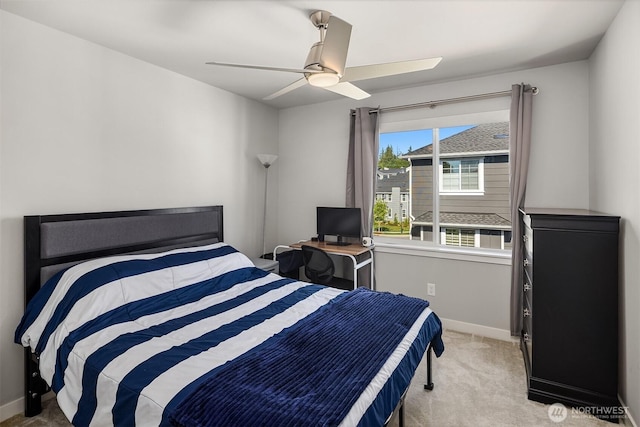 27156 NE Walden Way, Duvall, WA 98019 - bedroom featuring light carpet and a ceiling fan