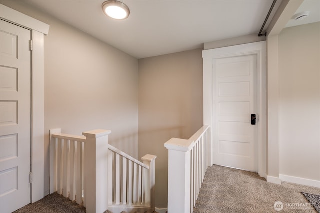 4745 35th Ave SW, Seattle, WA 98126 - hallway with an upstairs landing and carpet floors