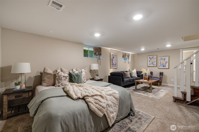 4745 35th Ave SW, Seattle, WA 98126 - carpeted bedroom featuring recessed lighting