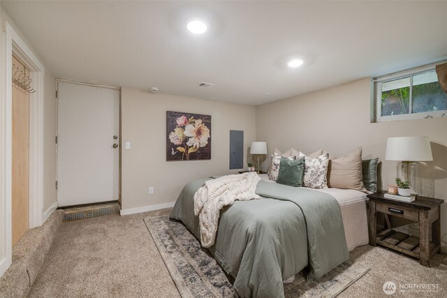 4745 35th Ave SW, Seattle, WA 98126 - bedroom featuring carpet flooring and electric panel