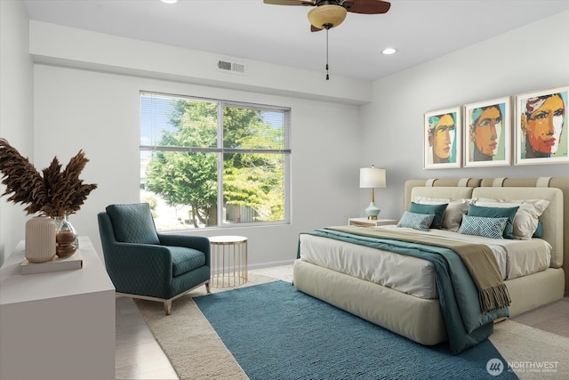 5029 84th St SW Unit 109, Mukilteo, WA 98275 - bedroom with recessed lighting and ceiling fan