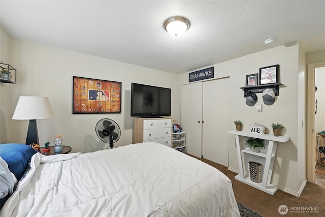 108 Baker St Unit 1-4, Everson, WA 98247 - carpeted bedroom featuring a closet and baseboards