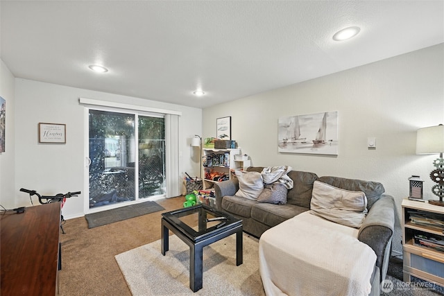 108 Baker St Unit 1-4, Everson, WA 98247 - carpeted living room featuring recessed lighting