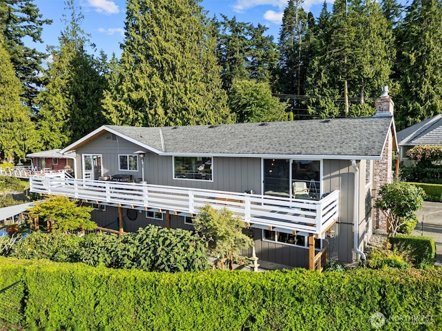 809 W Rocky Point Dr, Camano Island, WA 98282 - back of house featuring a shingled roof