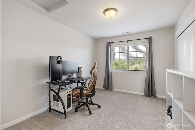 3119 13th Avenue Ct NW, Puyallup, WA 98371 - office space featuring light carpet and attic access
