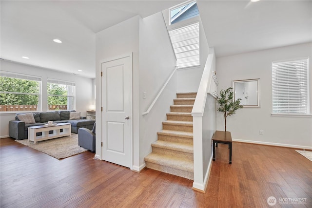 4508 29th Ave SE, Everett, WA 98203 - stairway featuring wood finished floors and recessed lighting