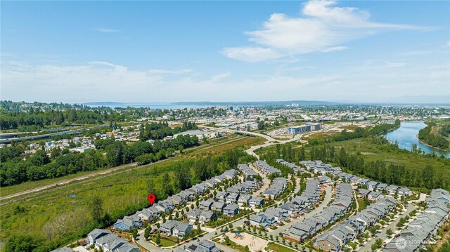 4508 29th Ave SE, Everett, WA 98203 - aerial view of property and surrounding area featuring a large body of water and nearby suburban area