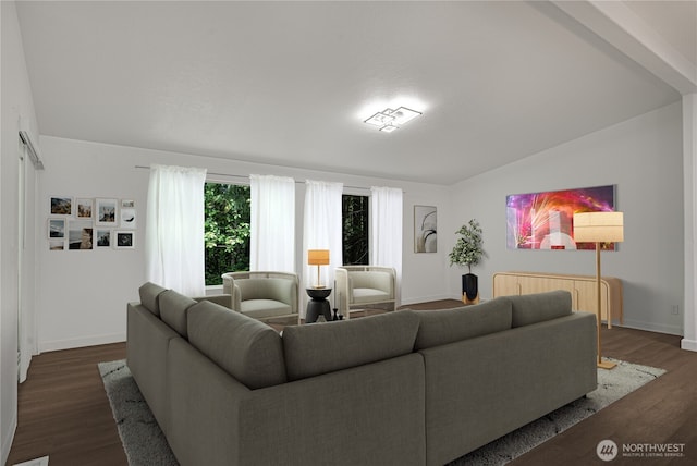 5279 SE Lars Hansen Rd, Port Orchard, WA 98367 - living room with wood finished floors, radiator, and vaulted ceiling