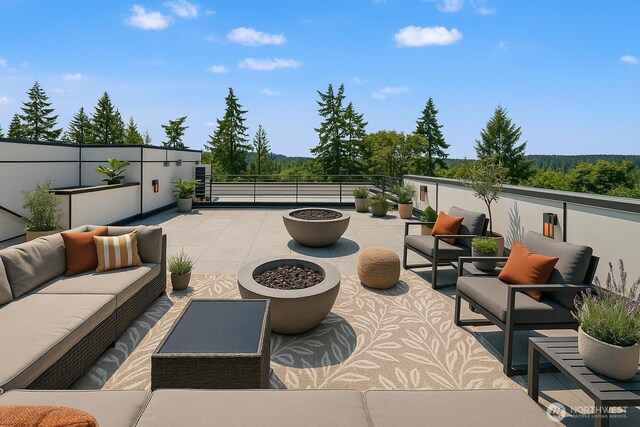 11888 SE 5th St, Bellevue, WA 98005 - patio / terrace featuring outdoor lounge area and a patio
