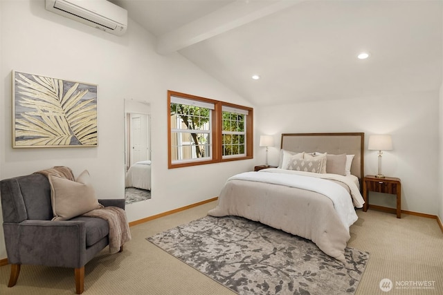 537 30th Ave E, Seattle, WA 98112 - carpeted bedroom featuring a wall mounted AC and recessed lighting