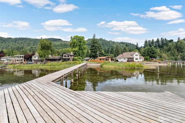 921 Autumn Ln Unit 254, Bellingham, WA 98229 - dock area with a water view and a wooded view