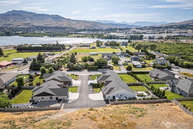 453 Spruce Ct NW, East Wenatchee, WA 98802 - aerial perspective of suburban area with a water and mountain view