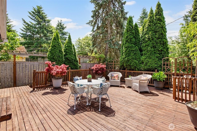 19508 23rd Ave NE, Shoreline, WA 98155 - deck featuring outdoor lounge area and outdoor dining area