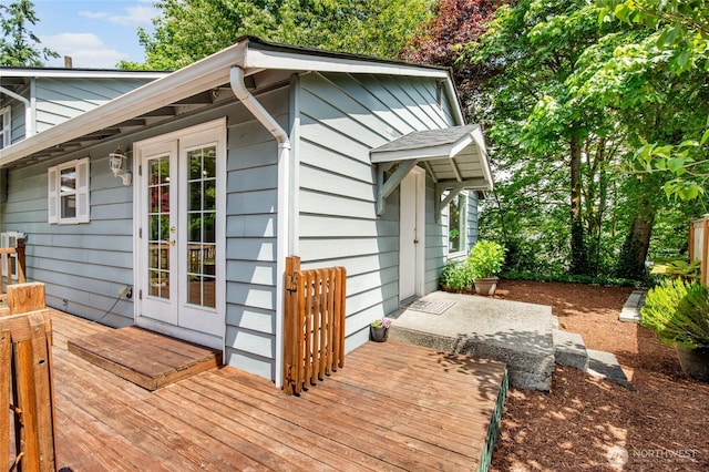 19508 23rd Ave NE, Shoreline, WA 98155 - wooden terrace featuring french doors