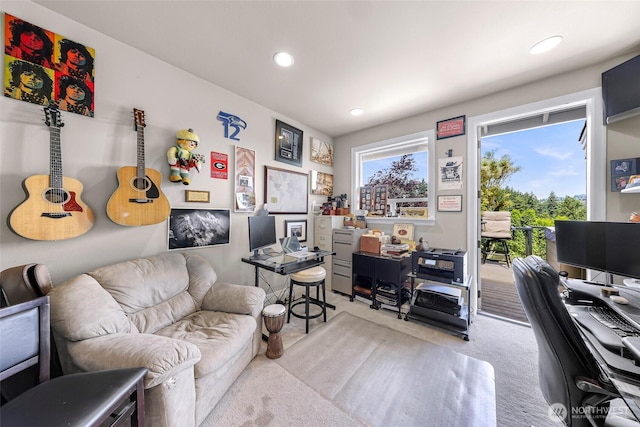 1301 Broad St, Bellingham, WA 98229 - carpeted home office with recessed lighting