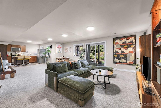 1301 Broad St, Bellingham, WA 98229 - living area with carpet flooring and recessed lighting