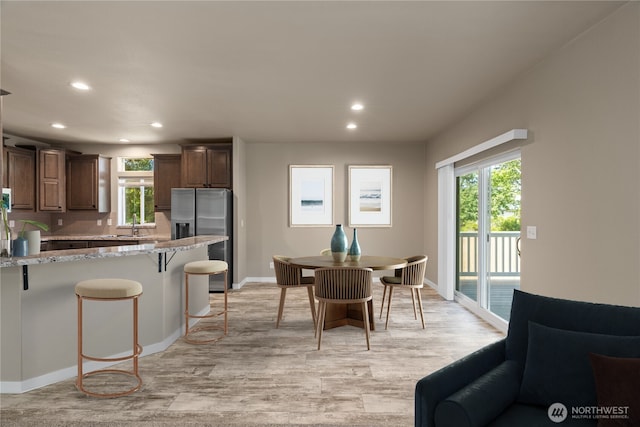 712 Syzygy Ct SE, Ocean Shores, WA 98569 - dining area featuring recessed lighting and light wood-style flooring