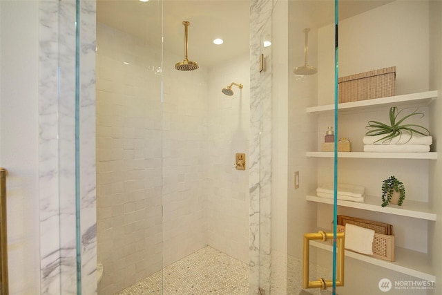 9208 11th Ave NW, Seattle, WA 98117 - bathroom with a stall shower and recessed lighting