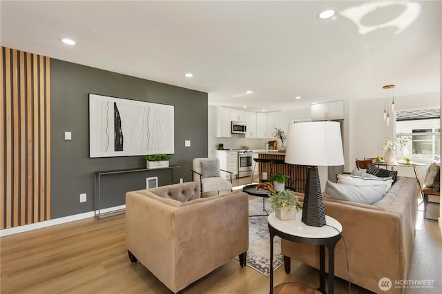 12852 Occidental Ave S, Seattle, WA 98168 - living area featuring recessed lighting and light wood-type flooring