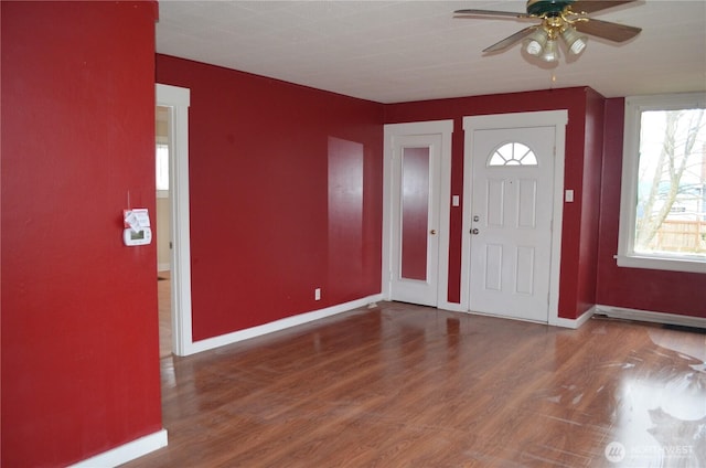 306 2nd St NE, Auburn, WA 98002 - entrance foyer featuring ceiling fan and wood finished floors