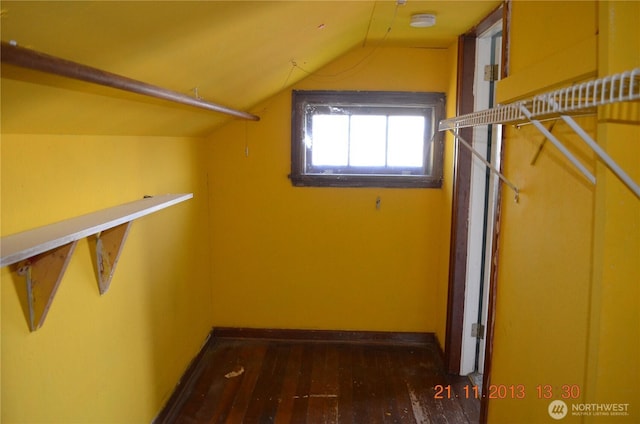 306 2nd St NE, Auburn, WA 98002 - walk in closet with lofted ceiling and wood-type flooring