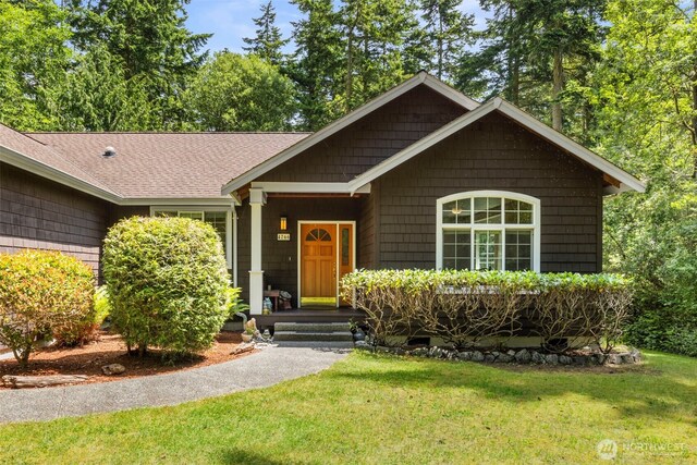 4766 Mason St, Port Townsend, WA 98368 - view of front of home with a front lawn and roof with shingles