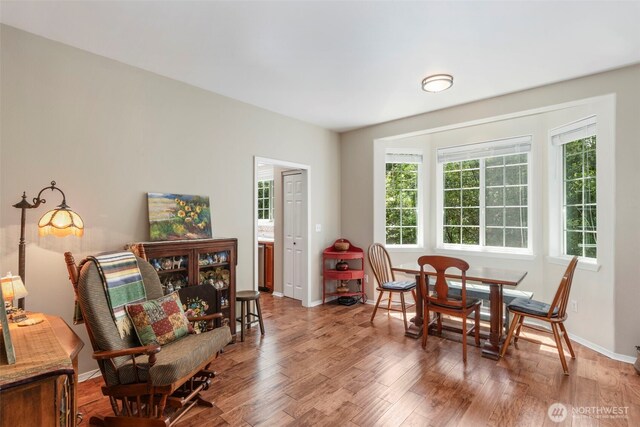 4766 Mason St, Port Townsend, WA 98368 - dining area featuring plenty of natural light and wood finished floors