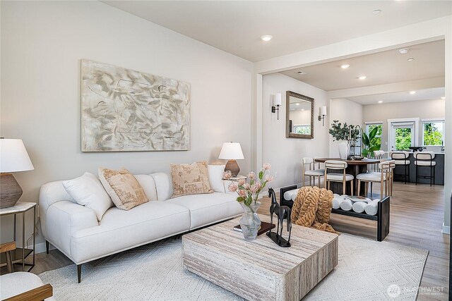 1621 Seattle Hill Rd Unit X2, Bothell, WA 98012 - living room featuring light wood-style floors and recessed lighting
