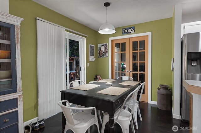 5850 Rest Pl NE, Bremerton, WA 98311 - dining room featuring french doors and dark wood-type flooring