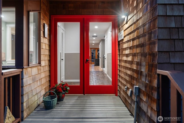 14855 Phelps Rd NE, Bainbridge Island, WA 98110 - view of exterior entry with french doors