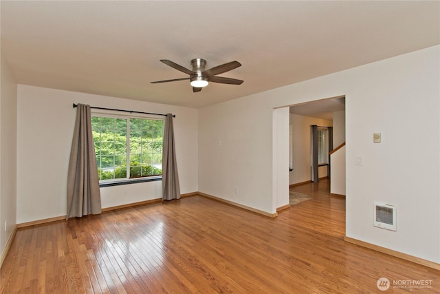 408 Cross Creek Ct, South Prairie, WA 98385 - unfurnished room featuring light wood-style floors and a ceiling fan