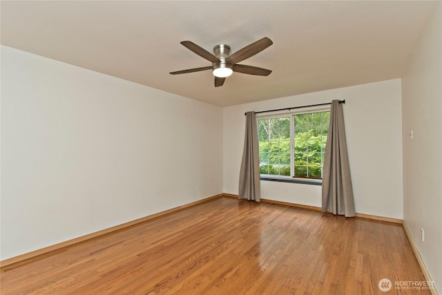 408 Cross Creek Ct, South Prairie, WA 98385 - spare room featuring light wood-type flooring and ceiling fan