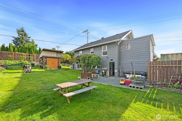 1501 Lakeway Dr, Bellingham, WA 98225 - rear view of property featuring a shed