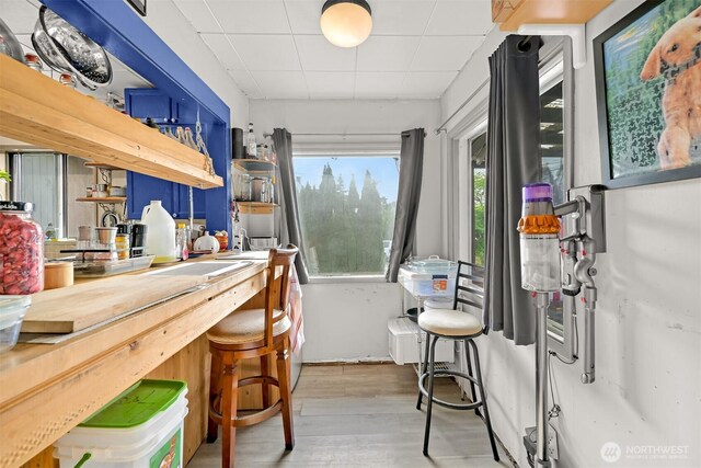 1501 Lakeway Dr, Bellingham, WA 98225 - misc room featuring wood finished floors and a paneled ceiling