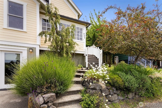 832 Willow St, Port Townsend, WA 98368 - view of front of house featuring stairs