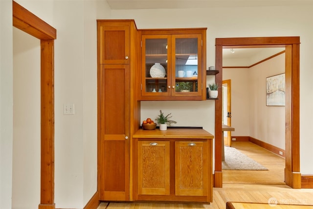 832 Willow St, Port Townsend, WA 98368 - corridor with light wood-style flooring and baseboards