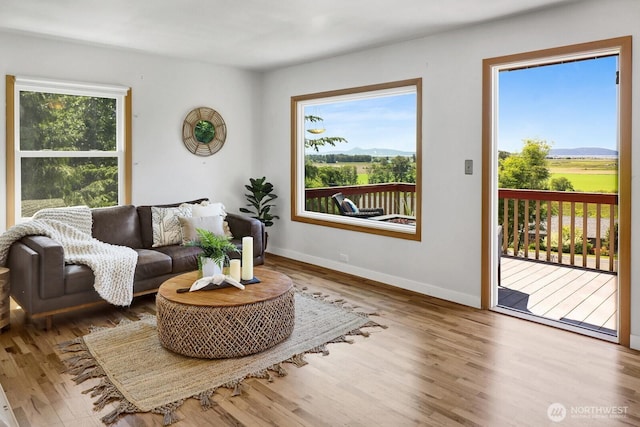 16071 Colony Rd, Bow, WA 98232 - living area with wood finished floors and baseboards