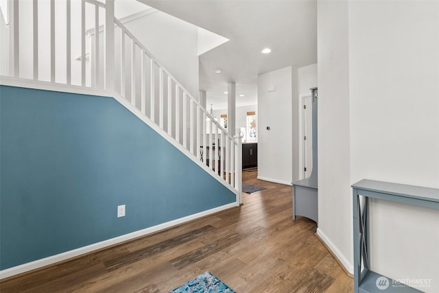 21552 SE 275th Ct, Maple Valley, WA 98038 - staircase featuring wood finished floors and recessed lighting