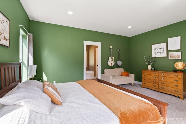 809 NW Gertrude Ave, Winlock, WA 98596 - carpeted bedroom with recessed lighting and ensuite bath