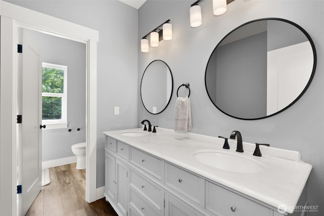 809 NW Gertrude Ave, Winlock, WA 98596 - full bath with double vanity and wood finished floors