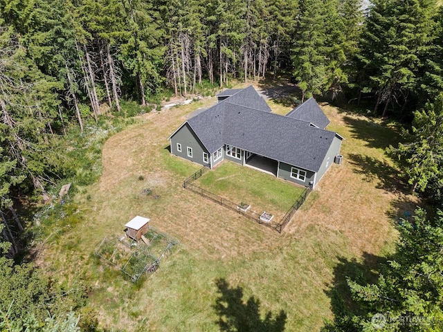 809 NW Gertrude Ave, Winlock, WA 98596 - view from above of property featuring a heavily wooded area
