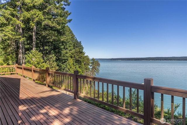 160 Wildwood Shrs, Brinnon, WA 98320 - wooden deck with a water view