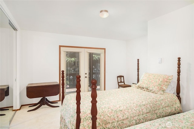 160 Wildwood Shrs, Brinnon, WA 98320 - bedroom featuring carpet and french doors