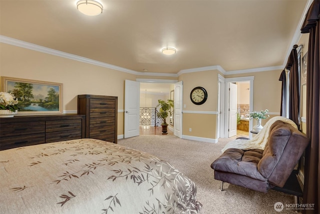 24702 64th Ave E, Graham, WA 98338 - carpeted bedroom featuring crown molding and ensuite bathroom