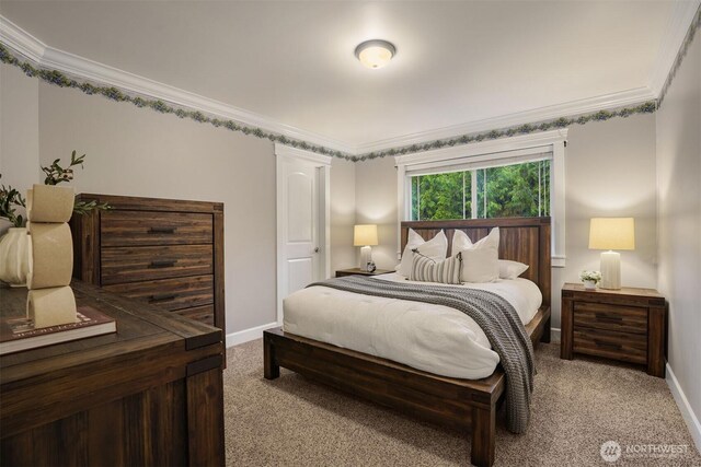 24702 64th Ave E, Graham, WA 98338 - bedroom with carpet and ornamental molding