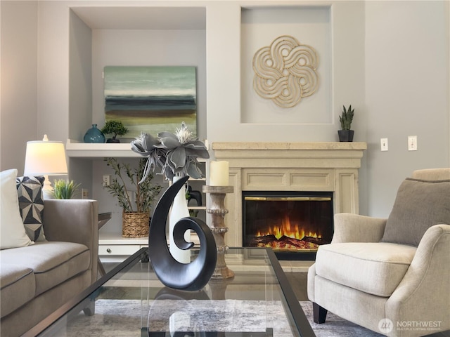 4196 248th Ct SE Unit 62, Sammamish, WA 98029 - living area with a glass covered fireplace