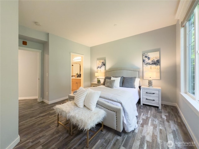 4196 248th Ct SE Unit 62, Sammamish, WA 98029 - bedroom with dark wood-style floors and ensuite bath