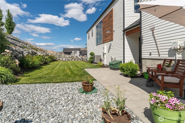 485 Hidden Ln, Chelan, WA 98816 - view of grassy yard with a patio
