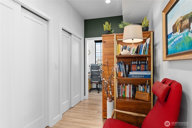 485 Hidden Ln, Chelan, WA 98816 - hallway featuring wood finished floors and recessed lighting